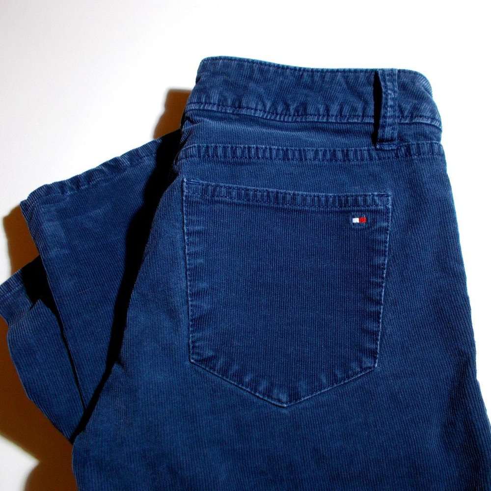 Tommy Hilfiger Corduroy Jeans Size 0 Color Blue EUC